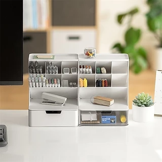 Dear Home กล่องเก็บเครื่องเขียน กล่องใส่ปากกา กล่องลิ้นชักเก็บของ ที่ใส่เครื่องเขียนมีลิ้นชัก