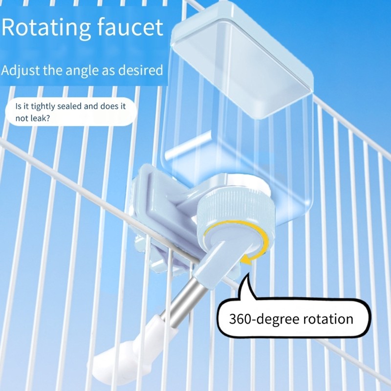 ONE สะดวก Bird Cage Waterer Bird Cage น้ําประปาสําหรับนกสัตว์เลี้ยงพร้อมสกรูที่ปลอดภัย