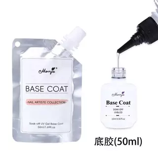 MONJA- Top Coat / Base Coat ท็อปแบบเติม เบสเติม 50ml/100ml ติดทน ไม่หลุดง่าย สำหรับร้านทำเล็บ คุ้มค่า