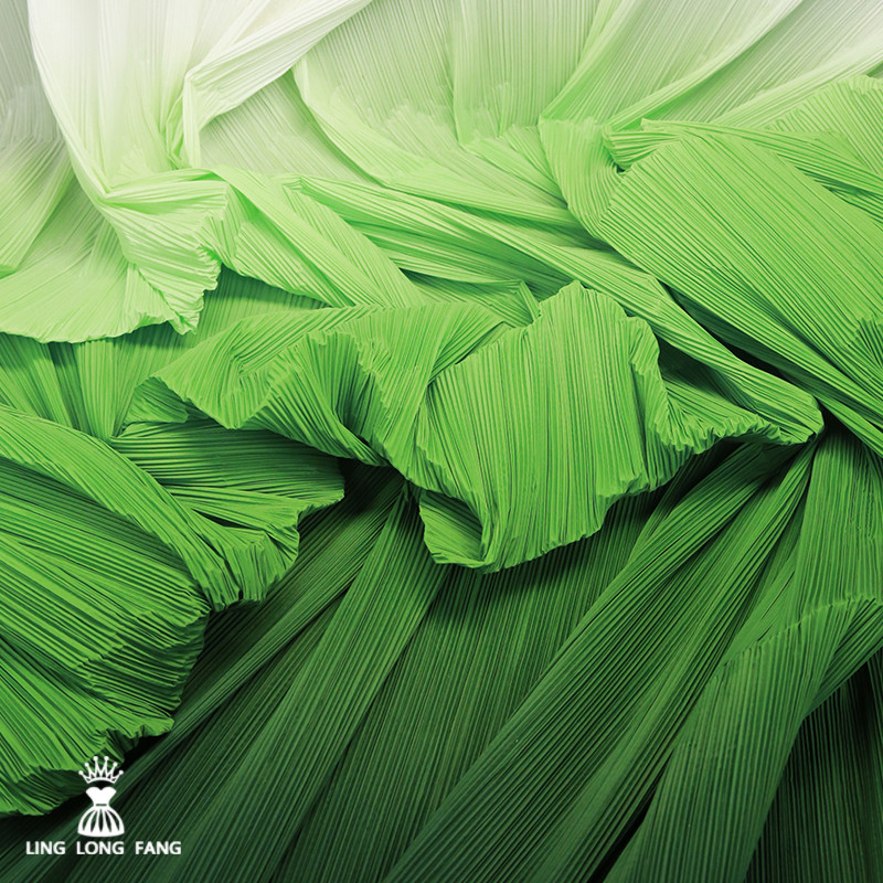 Gradient Issey Miyake จีบผ้าจีบจีบพื้นหลังพิมพ์ตกแต่งการสร้างแบบจําลอง Handmade diy ผ้า- as30715
