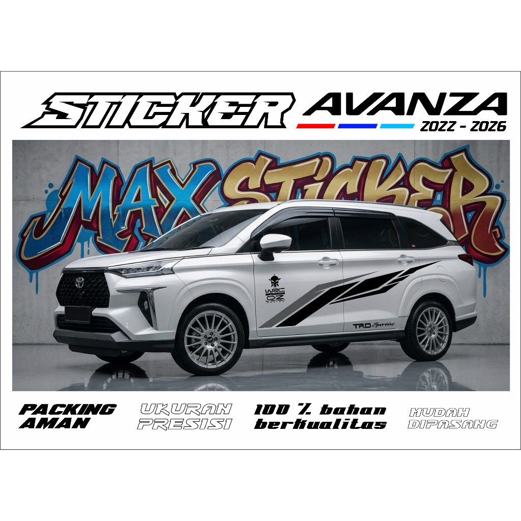 XENIA VELOZ AVANZA 2022 2026 สติ๊กเกอร์ MINIMALIST สติ๊กเกอร์ด้านข้างตัวรถ DURABLE DOES ไม่ใช่ง่าย