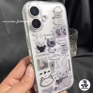 โปร่งใส ส่งจากไทย น่ารัก หมีขาวเล็ก for iPhone เคสไอโฟน 17 11 12 13 14 15 16 PRO MAX X XS MAX XR 7 8 PLUS แอปเปิ้ลโทร