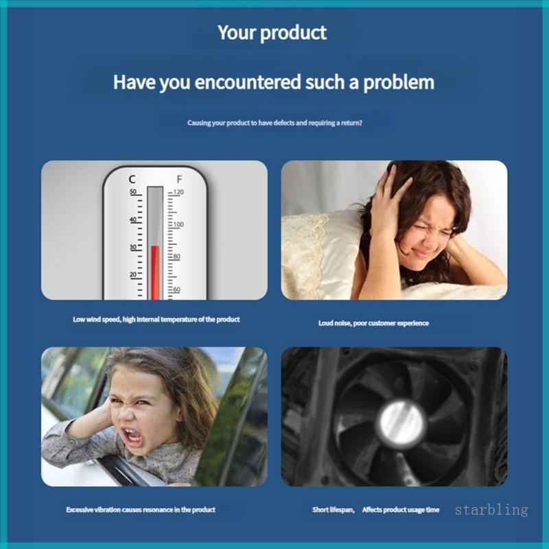 Star Low Noise Efficious Compact 8010 คอมพิวเตอร์ Chasses Fan Quiet Cooling Solution 5V 12V การกระจา