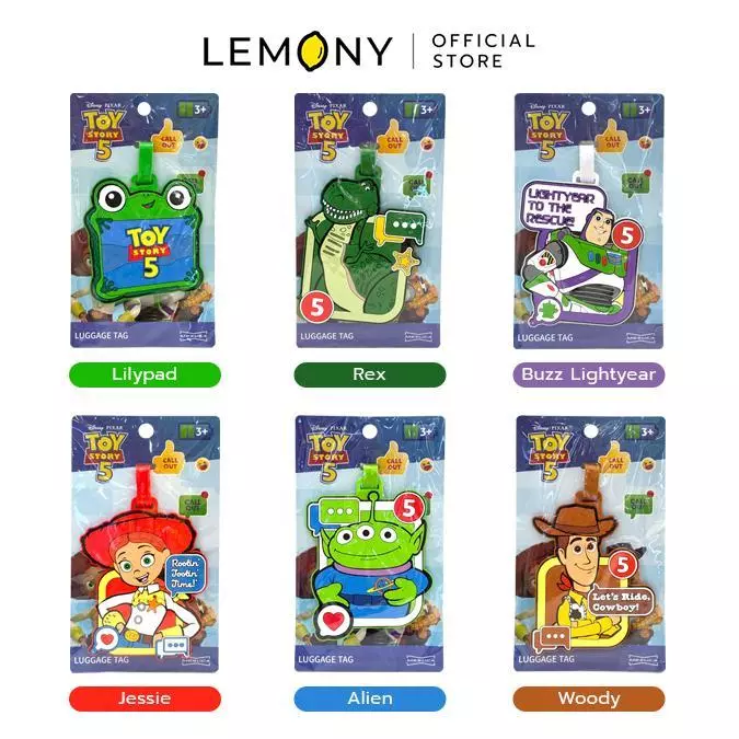 LEMONY พวงกุญแจป้ายแท็กติดกระเป๋า ทอยสตอรี่ Disney Toy Story Collection