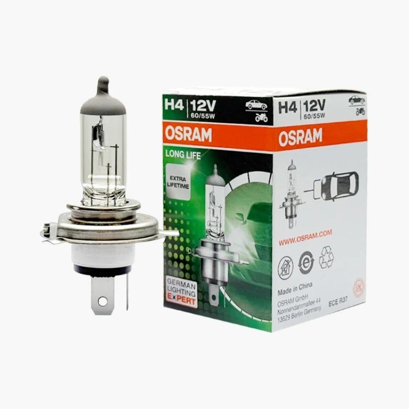 OSRAM H4 H7 H11 เดิมไฟหน้า HALOGEN โคมไฟ 64193L H4 12V 60/55W + 64210L H7 12V 55W + 64211L H11 12V 5