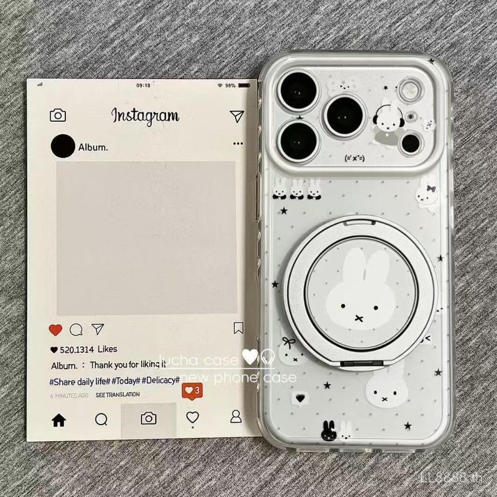 เคสโทรศัพท์เหมาะสําหรับiPhone XR XSMAX 11 12 13 14 15 16 17 Pro max Plus Star Miffyกระต่ายวงเล็บShock-resistant Shock-proofป้องกันกรณีรวมทุกอย่าง 2EJA