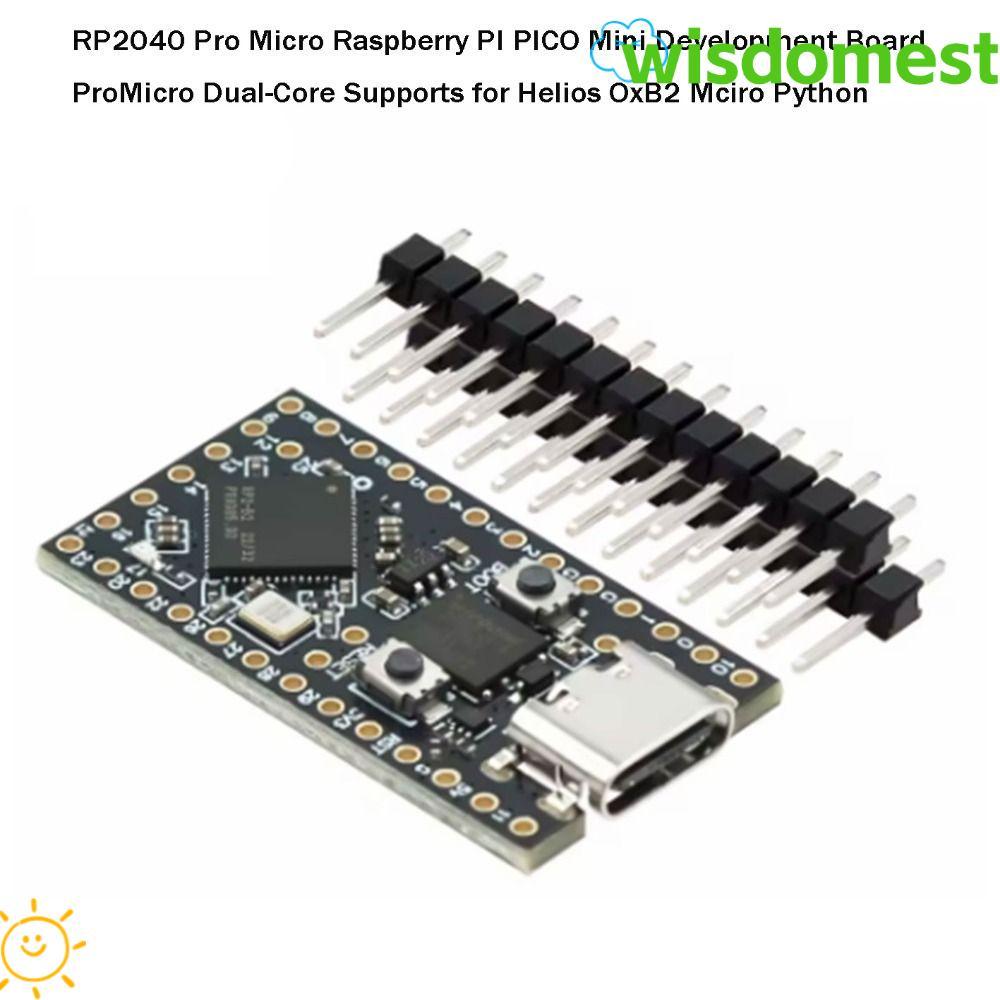 WISDOMEST PI PICO Mini Development Board, สีดํา 33 มม.* 18 มม. RP2040 Micro Raspberry, USB 5V พลาสติ