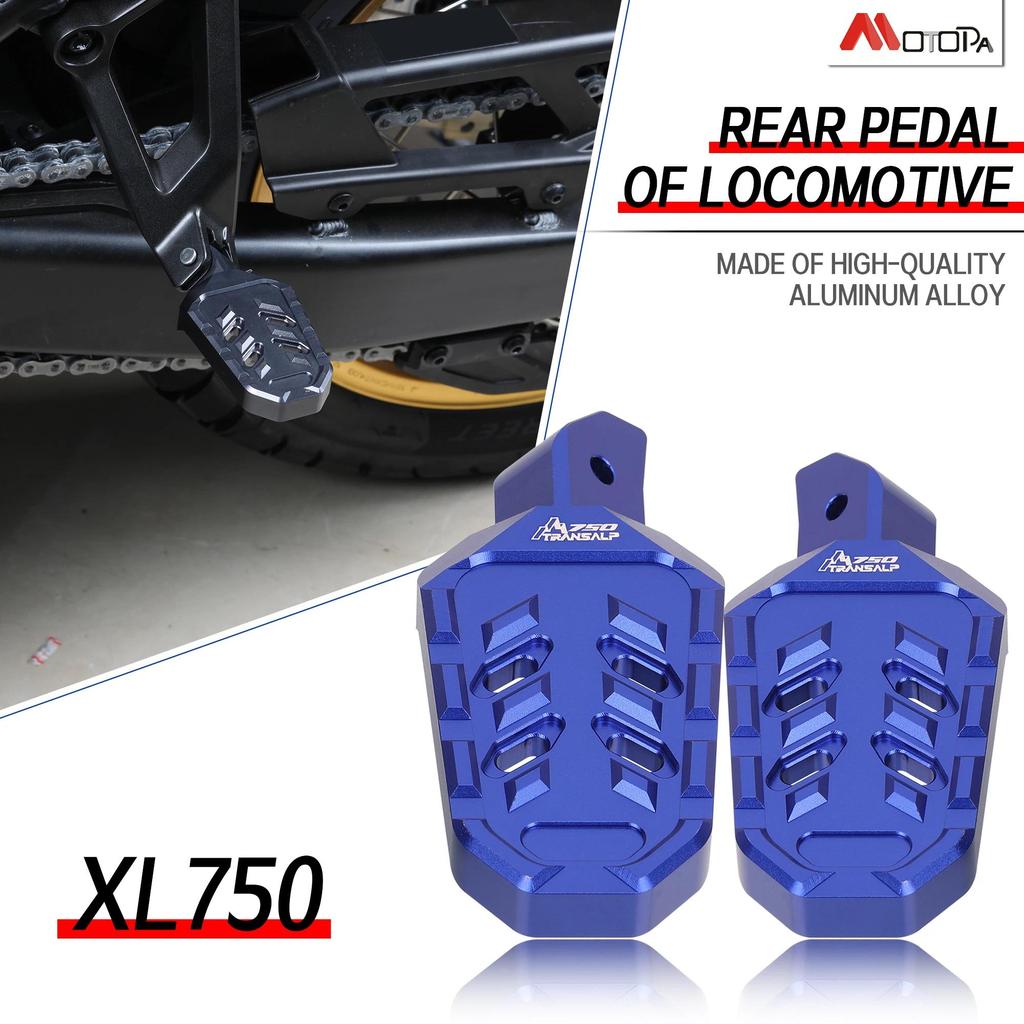 qสําหรับ Honda XL 750 XL750 TRANSALP 750 xl750 รถจักรยานยนต์ XL750V สีดําเงินหมุดเท้าอลูมิเนียม Foot