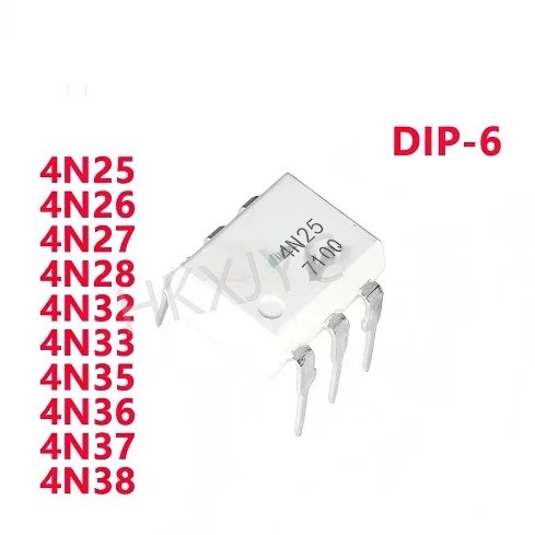 5PCS 4N25 4N26 4N27 4N28 4N32 4N33 4N35 4N36 4N37 4N38 DIP6 Optocoupler ชิปในสต็อกขายส่ง