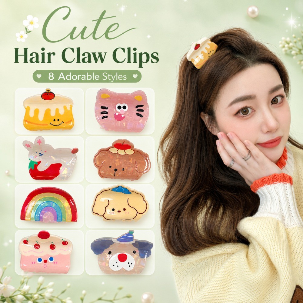 คลิปหนีบฉลามขนาดเล็กลายการ์ตูนน่ารัก สำหรับเด็กวัยรุ่น ติดผมด้านหลังศีรษะ