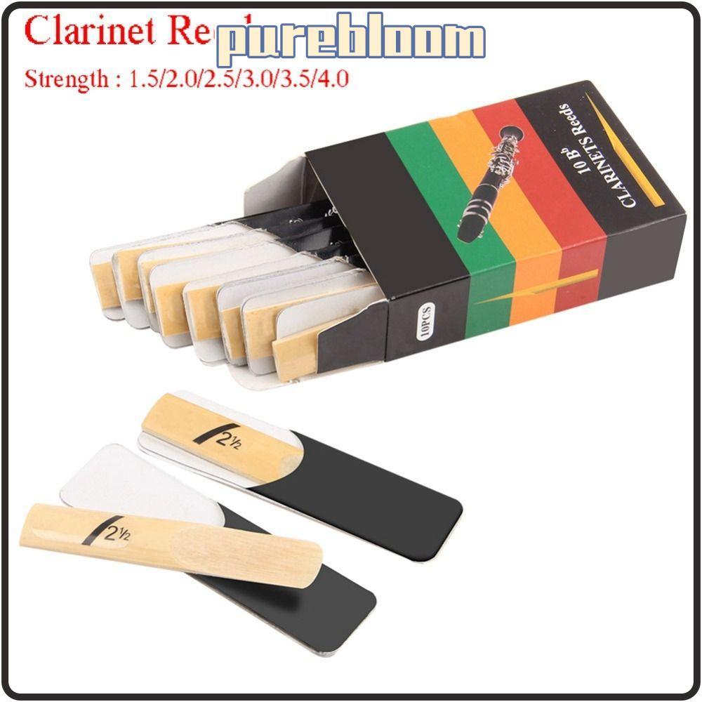PUREBLOOM0 นกหวีดแซ็กโซโฟน, Reed 10 ชิ้น Clarinet Reed, Bb Strength Alto Bb Tone Clarinet
