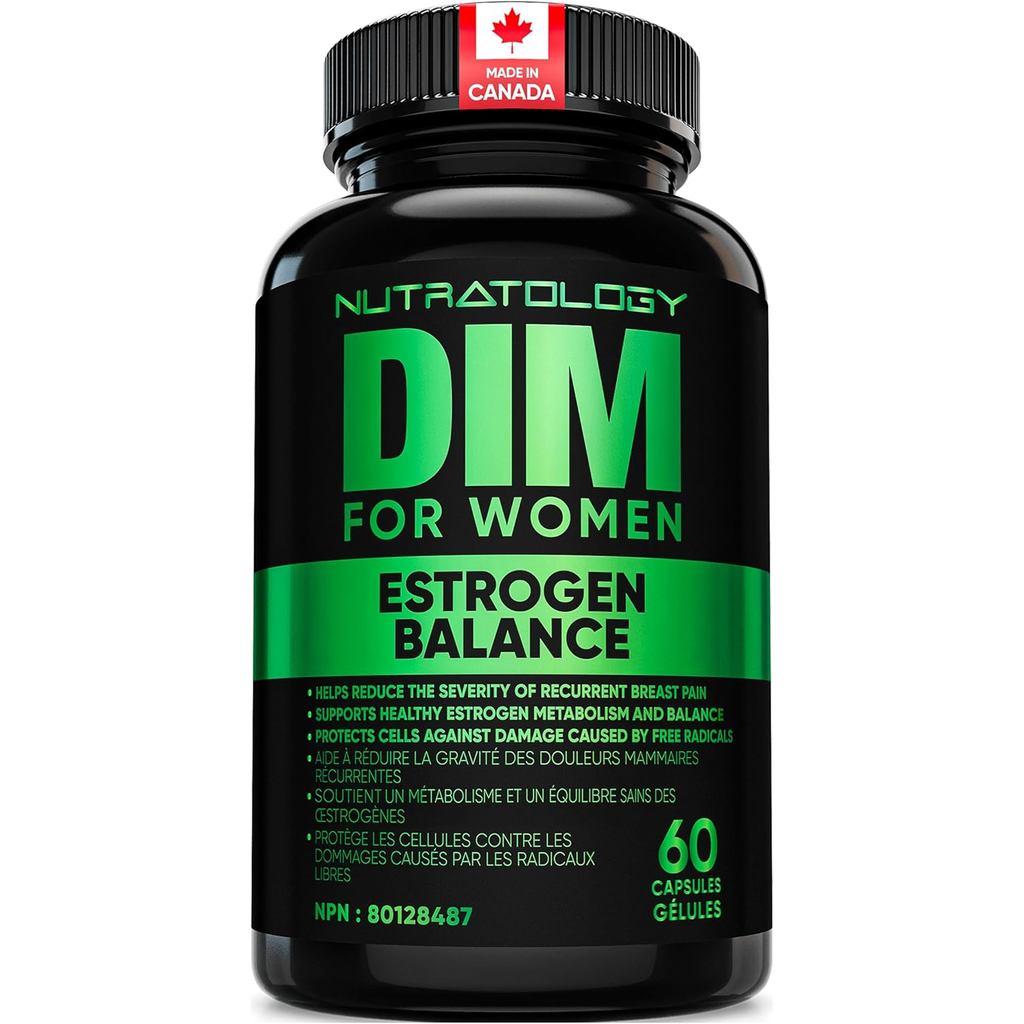 Nutrology DIM plement สําหรับผู้หญิง | แคนาดา-ทํา | ส่งเสริม Estrogen Balance & Metabol - 200MG ต่อแ
