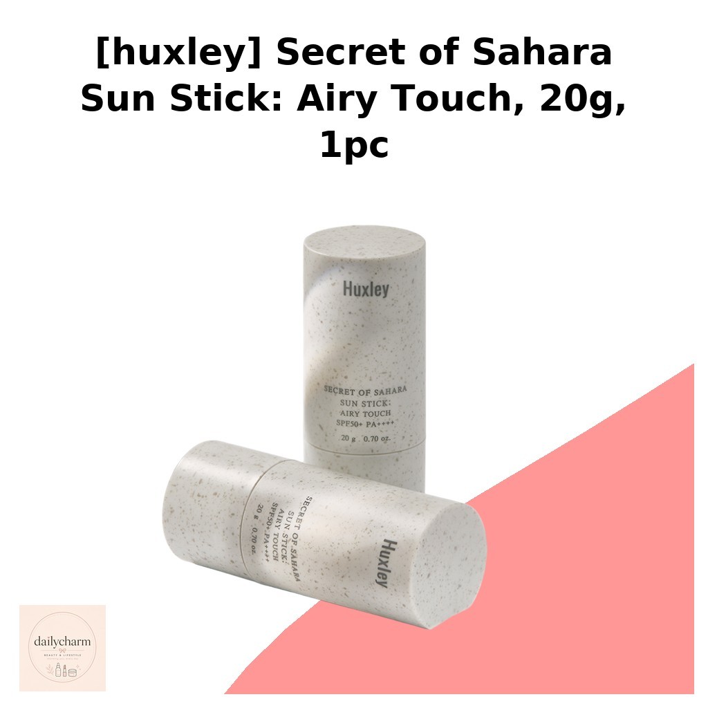 [huxley] Secret of Sahara Sun Stick: Airy Touch, 20g, 1 ชิ้น / Korean Sun Stick / Airy Touch Formula