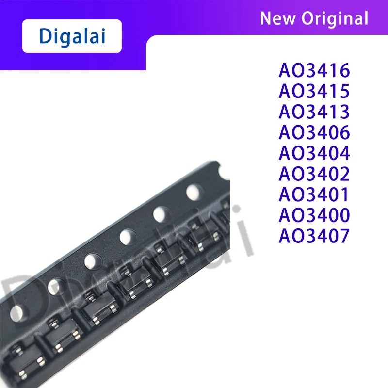 CHIP IC AO3416 AO3415 AO3413 AO3406 AO3404 AO3402 AO3401 AO3400 AO3407 ในสต็อก IHDL