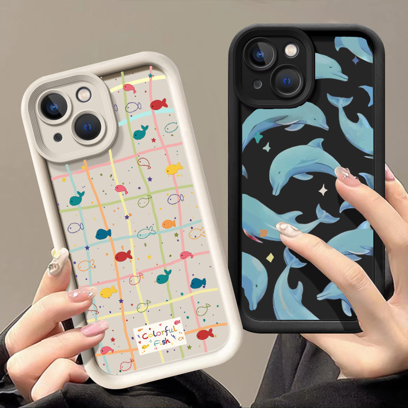 ปลาที่มีสีสัน Blue Dolphin พิมพ์เคสโทรศัพท์สําหรับ Honor 400 Pro 200Smart 200 400 Lite X6C X9D X7D X