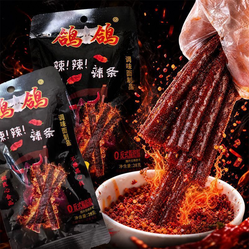 Pigeon Spice Strips Spice Sticks Velcro Influencer Hot Tricky Spice Crying Snacks หอพักบทคัดย่อเผ็ดข