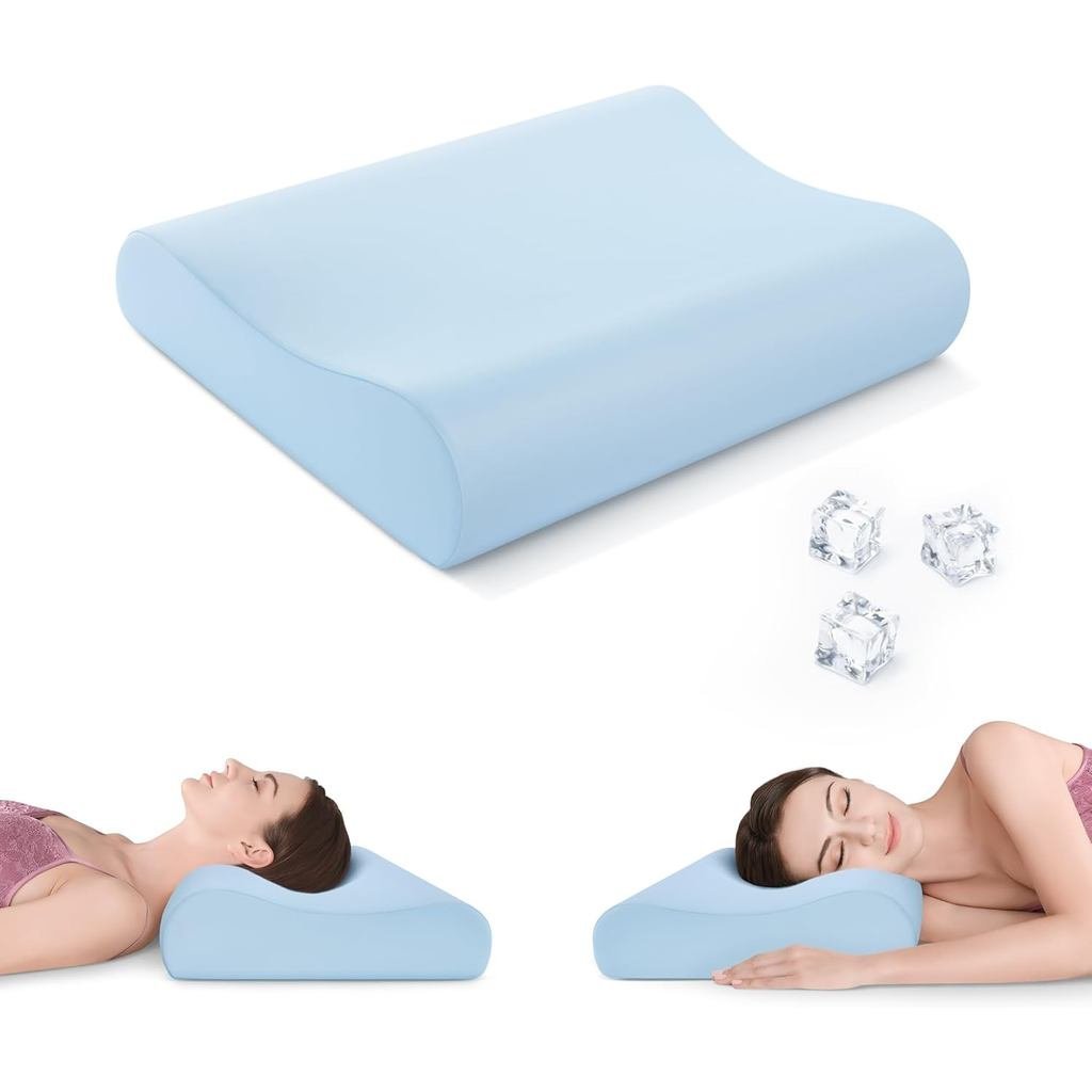 32 คอ ซม.หน่วยความจําสําหรับคนคอแก้ไข am Sleeping Abdomen Relieving โฟมเะสําหรับหมอนหมอนปวด axromax 