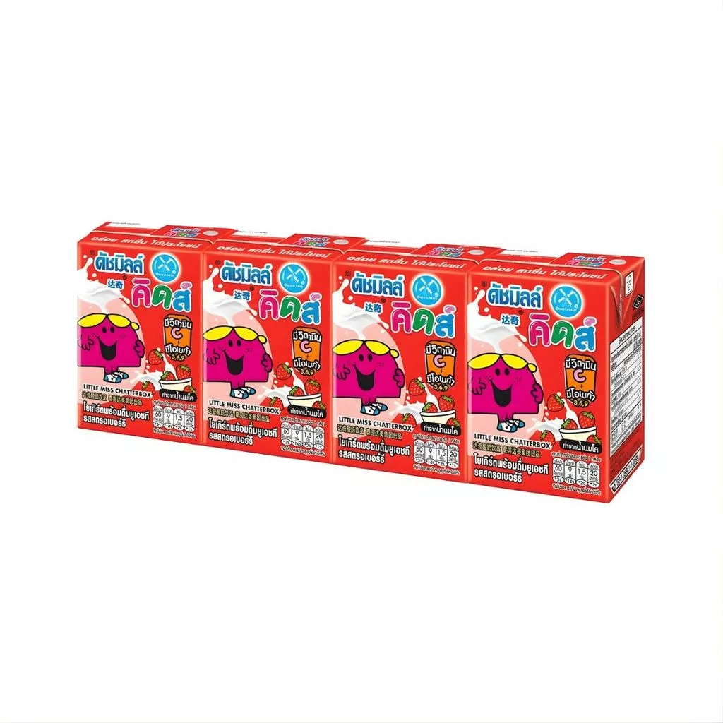 ดัชมิลล์ คิดส์ นมเปรี้ยวรสสตรอว์เบอร์รี DutchMill Kids Strawberry 90ml.