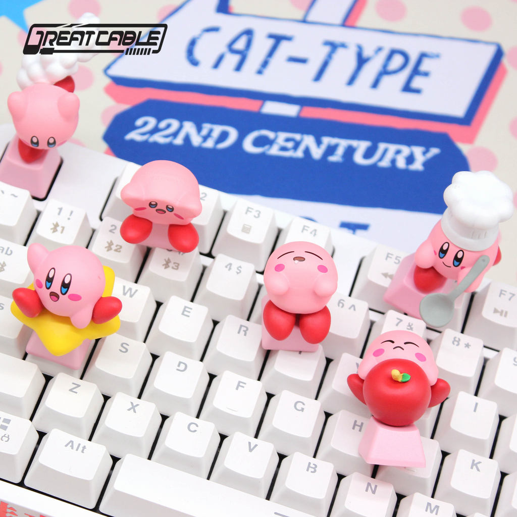 keycap anime sa keycap keycap Star Kirby คีย์บอร์ดเครื่องกลอนิเมะสีชมพูสามมิติ