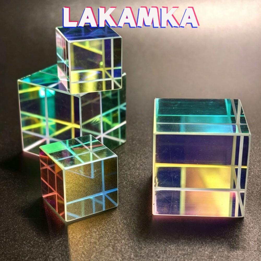 LAKAMKA Magic Prism Cube, 15/20 มม.สี Cube Prism, Creative Optical ของเล่นเพื่อการศึกษา Stained Glas
