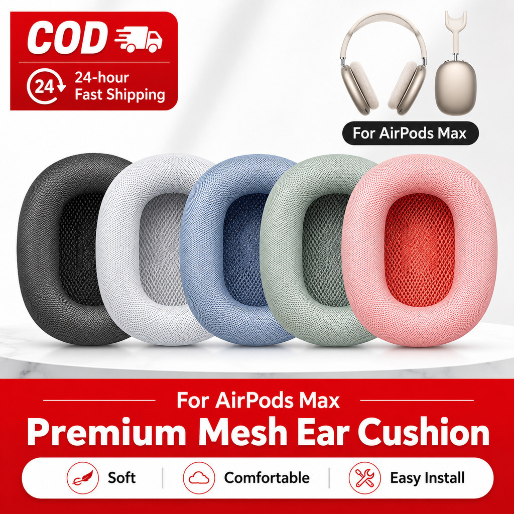 【จัดส่งจากกรุงเทพฯ】เหมาะสําหรับแผ่นรองหูฟัง AirPods Max, หูฟัง Apple, ฝาครอบป้องกันบลูทูธไร้สายแบบแม่เหล็ก, แผ่นรองหูฟัง Earpbuff Cushion Earpads