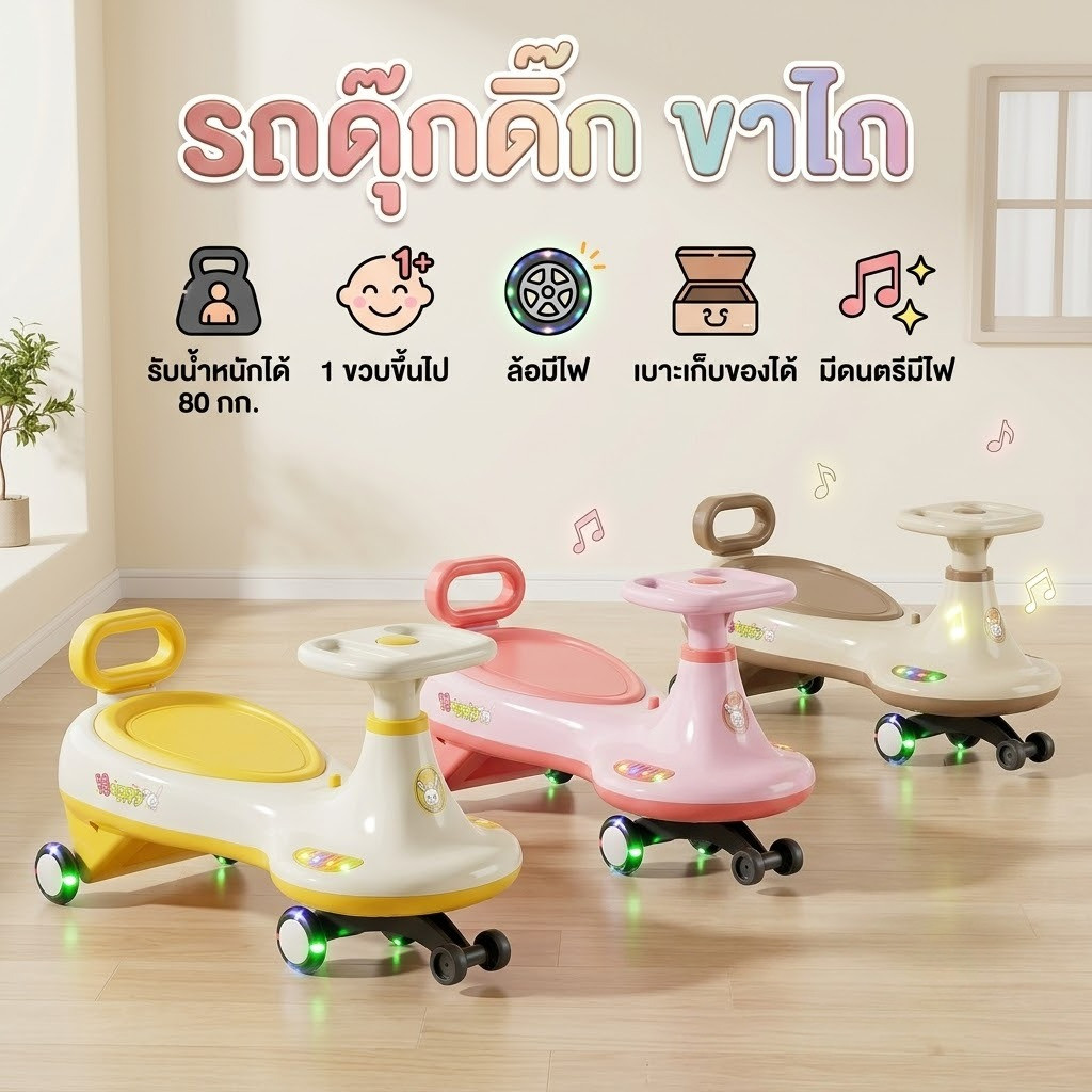 dtxbabyshop รถดุ๊กดิ๊ก รถขาไถ 1-10ขวบ มีดนตรีมีเสียงไฟ รถนั่งเด็ก รถเด็กเล่น ของเล่นเด็ก