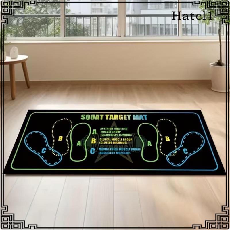 [Hatel] Rubber Backing Squat Stance Mat Slim-Design Squat Training Mat Diatom Mud Surface Fitness Ge