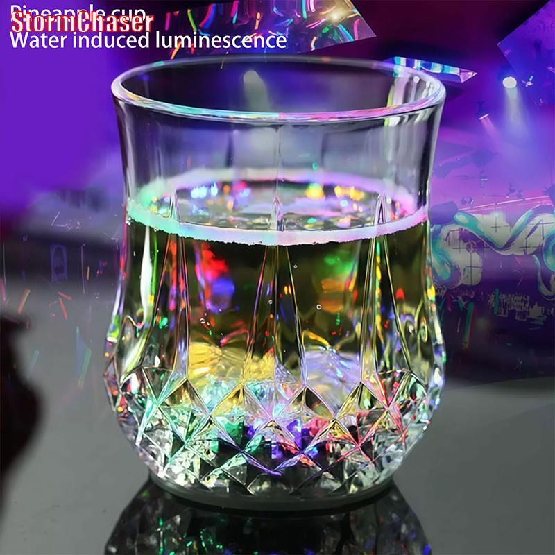 [Storm-t] 500ml ถ้วยสับปะรด LED กระพริบสีสันสดใส Drinkware ถ้วยน้ําเรืองแสงสําหรับบาร์ไนท์คลับปาร์ตี้