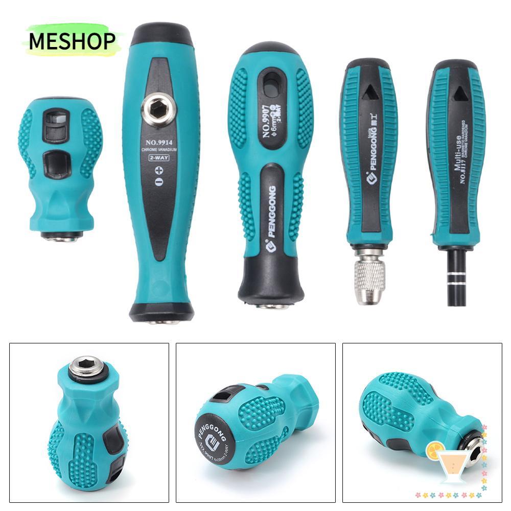 MESHOPTH 1 ชิ้นไขควงจับ, 5 มิลลิเมตรรอบอะแดปเตอร์สําหรับไขควงบิตสกรูไดร์เวอร์ Bits ผู้ถือ, 6.35 มิลลิเมตร 4 มิลลิเมตร Hex Magnetlc Rod อเนกประสงค์ซ็อกเก็ตประแจเครื่องมือ