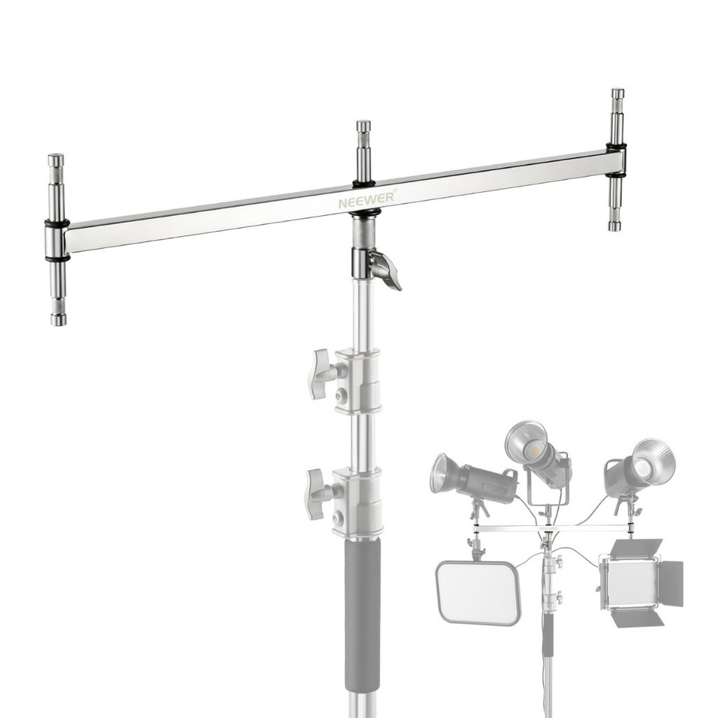 NEEWER บูมอาร์ม แขนบูม 3 หัว ต่อขาตั้งไฟ C-Stand UA005 รองรับไฟ LED Panel, Softbox, Ring Light