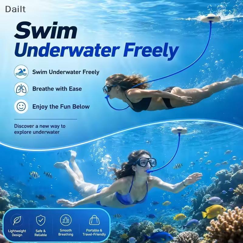 Dailt Anti-Leak Full Dry Snorkel Anti-Chking Breathing Tube อุปกรณ์ดําน้ําดําน้ําดูปะการังแบบใช้ซ้ําได้สําหรับใช้ในใต้น้ํายาว (TH)