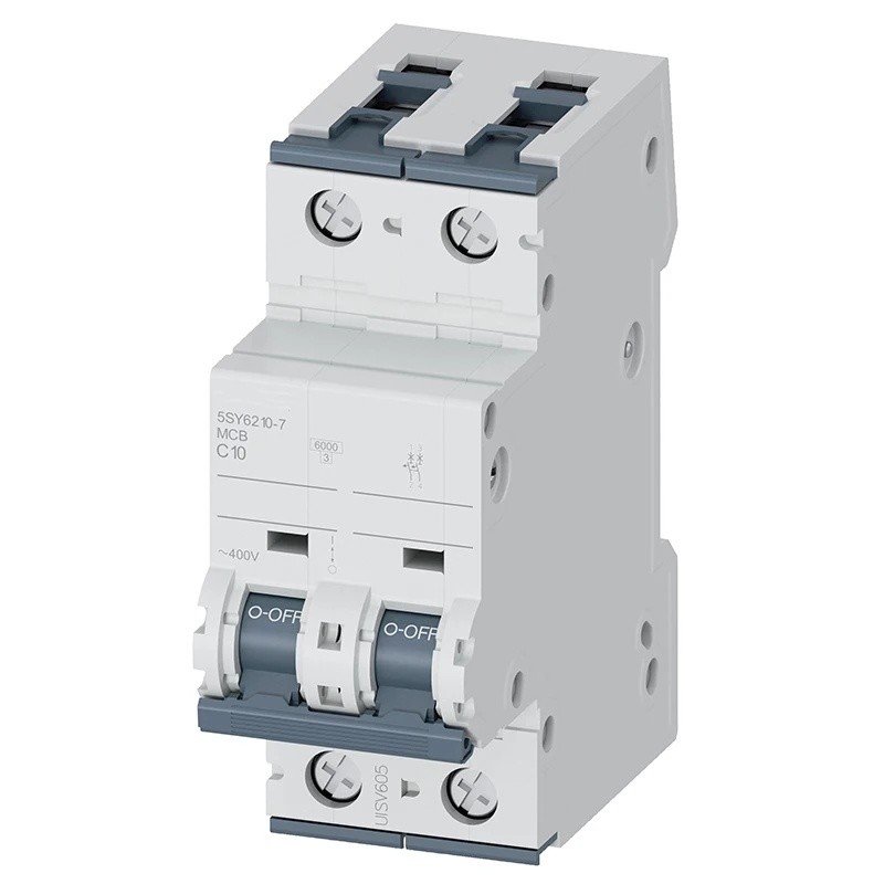 YXHO ขายร้อน PLC Original Miniature Circuit Breaker 400 V 6kA, 2 ขั้ว, C, 2A, D=70 mm 5SY6202-7CC 5S
