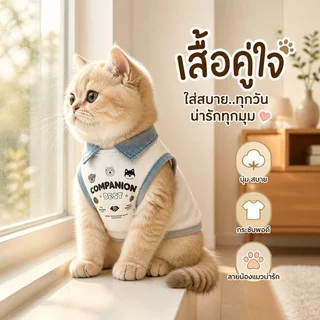 เสื้อกล้ามสุนัขแบบ POLO น่ารัก เสื้อแมว ระบายอากาศ สวมใส่ได้ทุกโอกาส ชุดสัตว์เลี้ยงน่ารัก แบบบางสำหรับฤดูร้อน