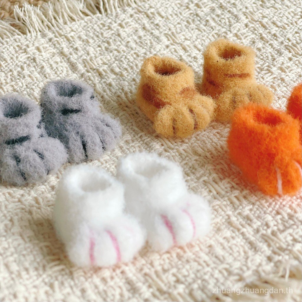 Handmade Wool Cat Claw Shoes bjd Baby Shoes.cm *.ob รองเท้าเด็ก josh Star Egg Baby Six