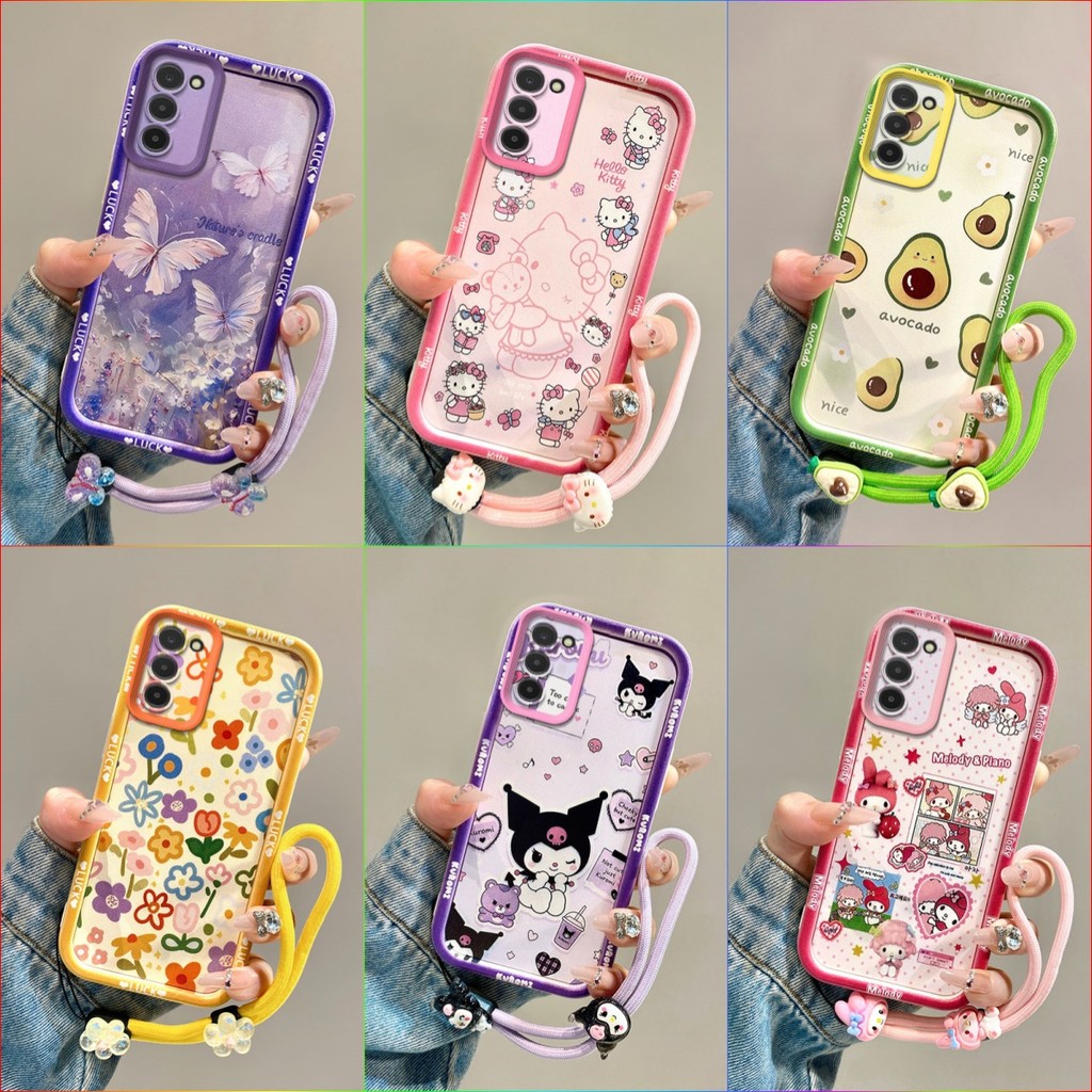 เคสสําหรับ Samsung A02S, A03S เคสโทรศัพท์ซิลิโคนอ่อนนุ่มพิมพ์การ์ตูนน่ารัก