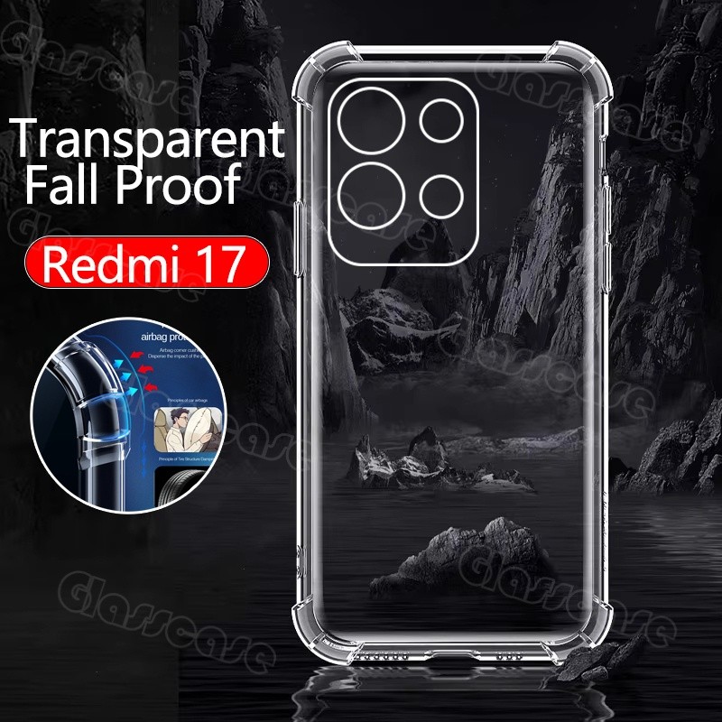 Redmi 17 4G Redmi 17 5G 2026 สําหรับRedmi 17 C 17C 17Redmi Redmi17 C Redmi17Cโปร่งใสTPUนุ่มเคสโทรศัพ