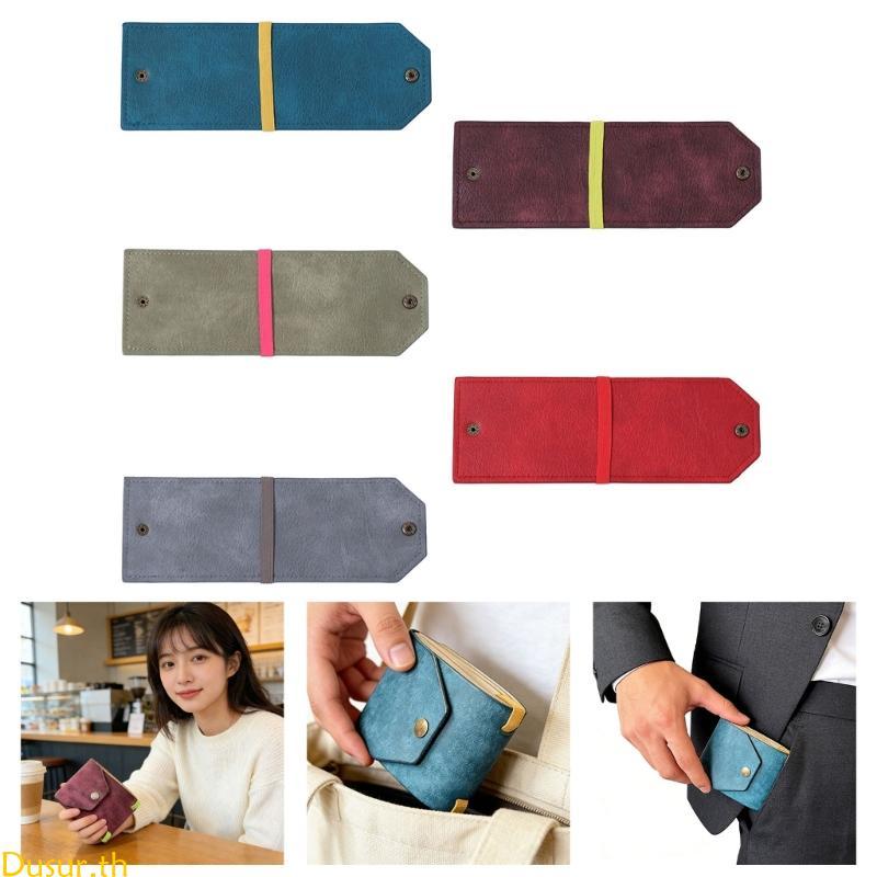Dusur Leather Wallet Cash Wrap Wallet Fast Access Money Holder Slim Pocket Cash Holder