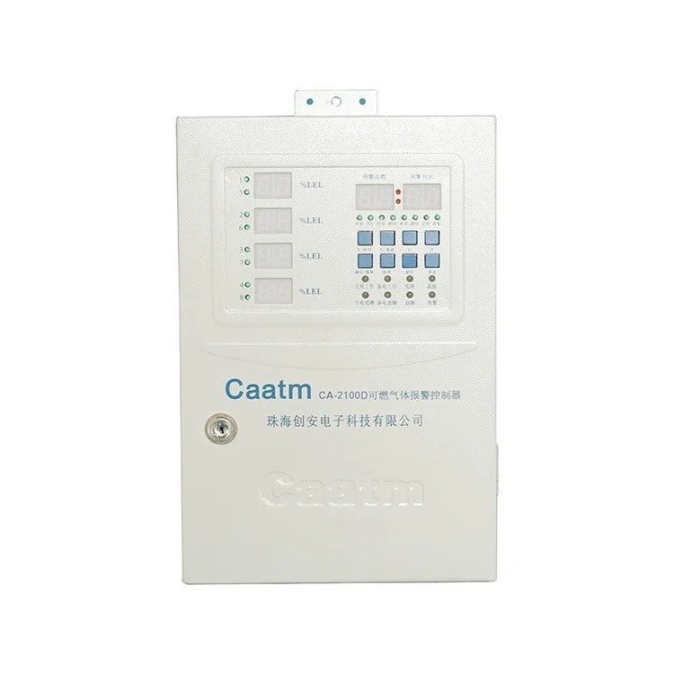 GK7I ในสต็อก CAATM CA-2100D 8-Channel คุณภาพสูงตัวควบคุมสัญญาณเตือนแก๊สพร้อมเสียงและแสงรีโมทคอนโทรลค