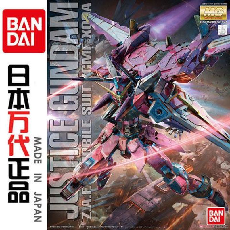 【พร้อมส่ง】gundam artifact[Bandai] ของแท้ MG ZGMF-X09A Justice Justice Gundam Assembly Model with Bra