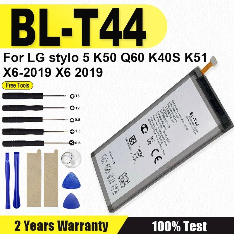 ของแท้ BL-T44 BL T44 แบตเตอรี่สําหรับ LG Stylo 5 K50 Q60 K40S K51 X6-2019 X6 2019 โทรศัพท์มือถือเปลี