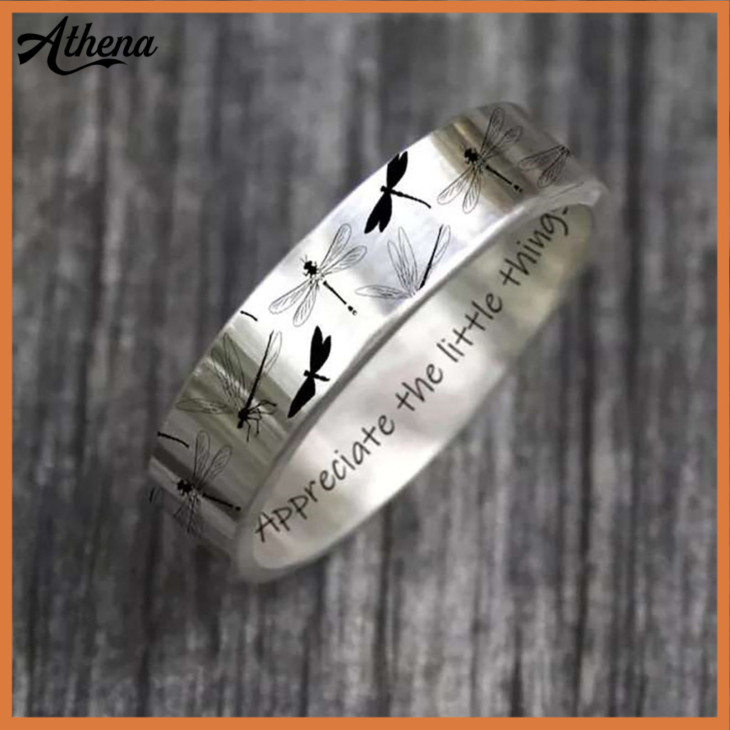 ที่| Lady Finger Ring ประณีต Vintage Simple Dragonfly พิมพ์ Knuckle แหวนสําหรับของขวัญ