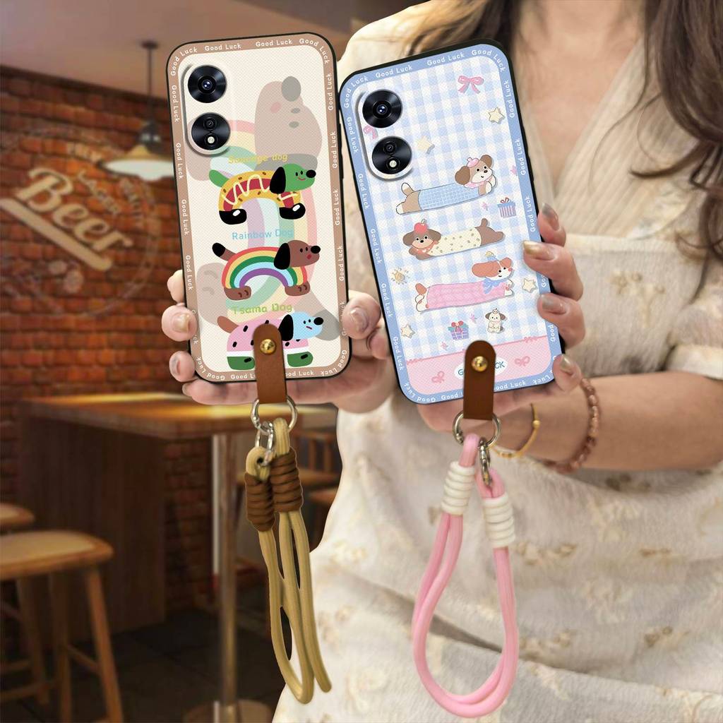 ซิลิโคน Graffiti เคสโทรศัพท์สําหรับ OPPO A97 5G การ์ตูน Crossbody ป้องกันฝุ่นทนทานกันน้ํา Dirt-proof