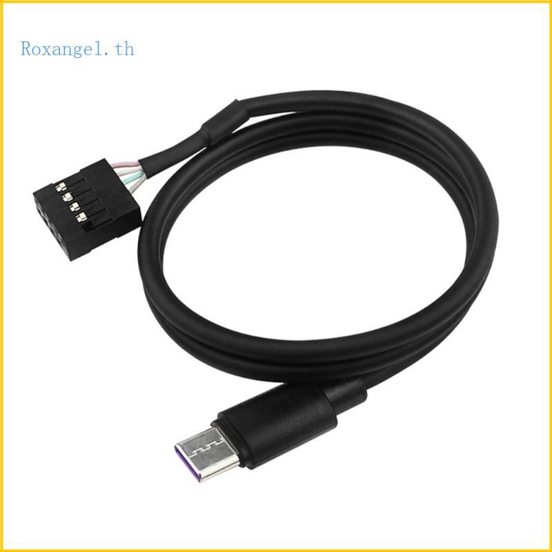 ROX Secure Connection 9Pin To Type C สายไฟสําหรับอุปกรณ์เสริมคอมพิวเตอร์