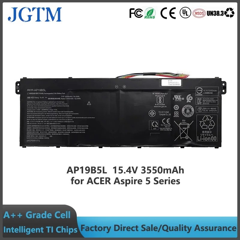 JGTM AP19B5L แบตเตอรี่แล็ปท็อปสําหรับ ACER Aspire 5 A515-43 A515-43G A515-52 A515-52G A517-52G / Swi