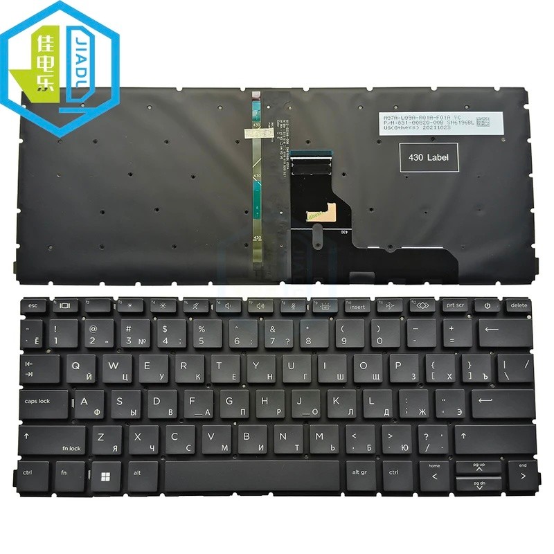 ORG SP LA RU Backlit คีย์บอร์ดสําหรับ HP ProBook 430 G8 435 G7 435 G8 M03445-B31 L93087-B31 SN9192BL