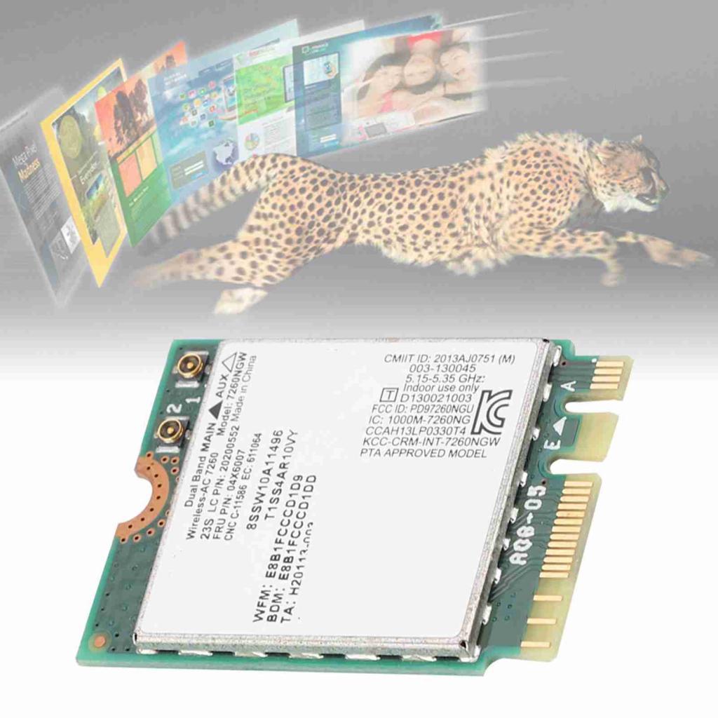 Alwaysonline Cuifati การ์ดเครือข่ายความถี่คู่สําหรับ ThinkPad 7260 AC 867Mbps