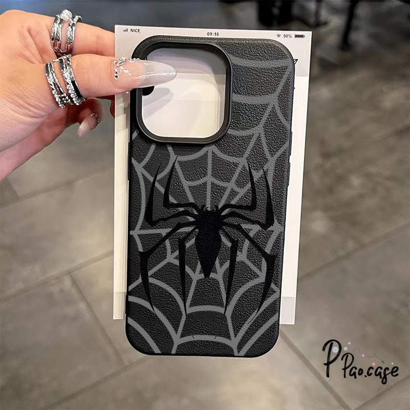 เคสลายแมงมุมใยแมงมุม สไตล์เท่ๆ ป้องกันกระแทก สำหรับ IPhone 13 17 Air 11 16 12 15 14 Pro Max XR X XS 7 14 16 8 15 Plus