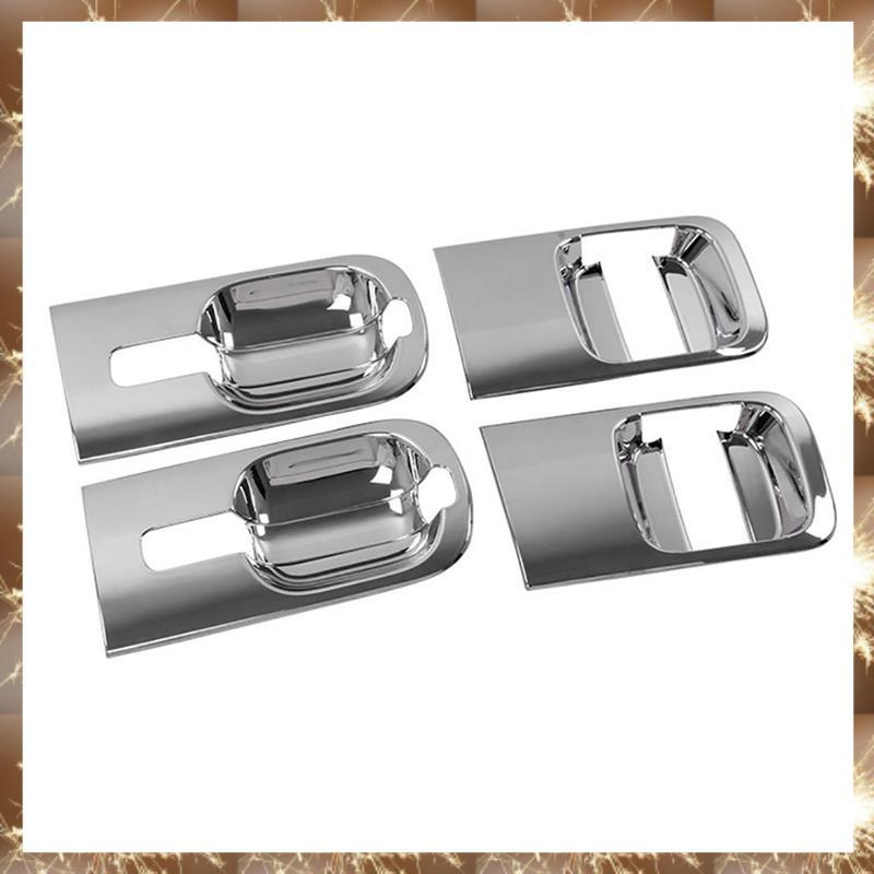 (YM N)6 ชิ้น/เซ็ตรถ ABS Chrome มือจับประตูชามสําหรับ Grand Starex H1 I800 2018-2020 รถอุปกรณ์เสริม