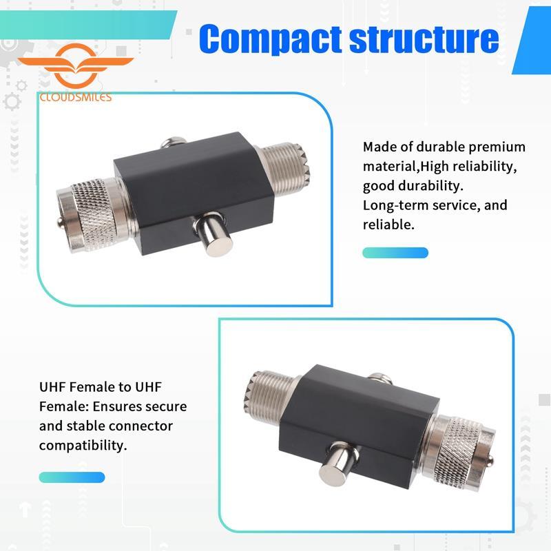 [CloudsMiles.th] UHF Female to UHF Female Arrester DC-3GHz อุปกรณ์ป้องกันเครื่องส่งรับวิทยุ -35R