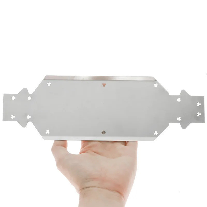 1 ชุดสแตนเลสสตีลแชสซีเกราะป้องกันแผ่นลื่นไถลสําหรับ LEILALUO XTS P121/12 RC รถโลหะอะไหล่อัพเกรด